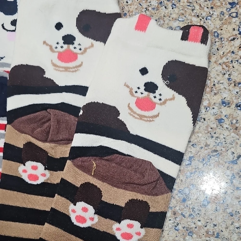 Women's Colorful Animal Dog Patterned Socks Set Size 4-10 NWOT